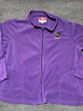 Core365 Planet Fitness Staff Jacket Women's 3XL Purple Full Zip Fleece Uniform